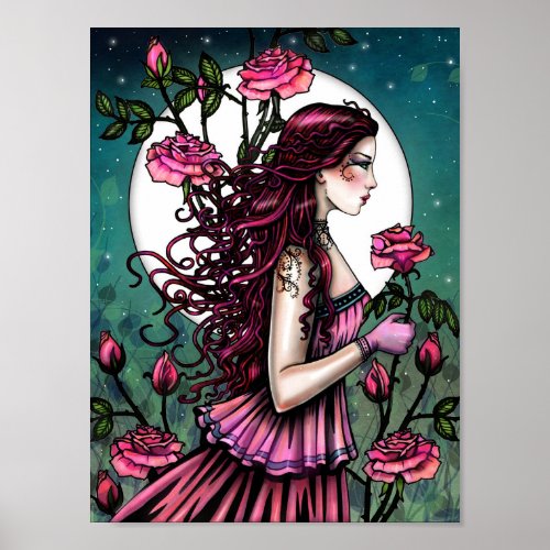 Spanish Rose Mystical Fantasy Art  Molly Harrison Poster