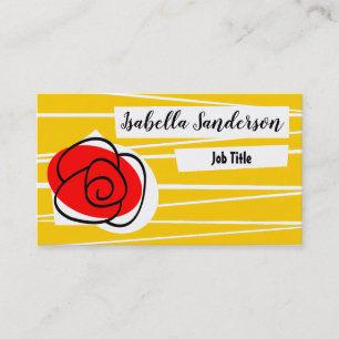 Spanish Rose Name Title business card