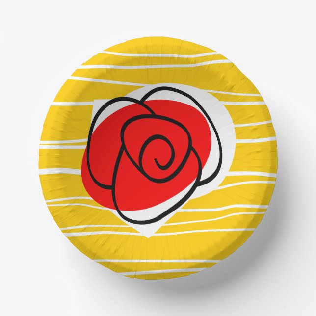 Spanish Rose  Paper Bowls (Front)