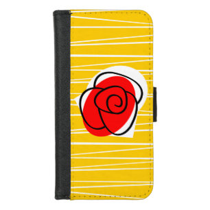 Spanish Rose Stripe iPhone wallet case