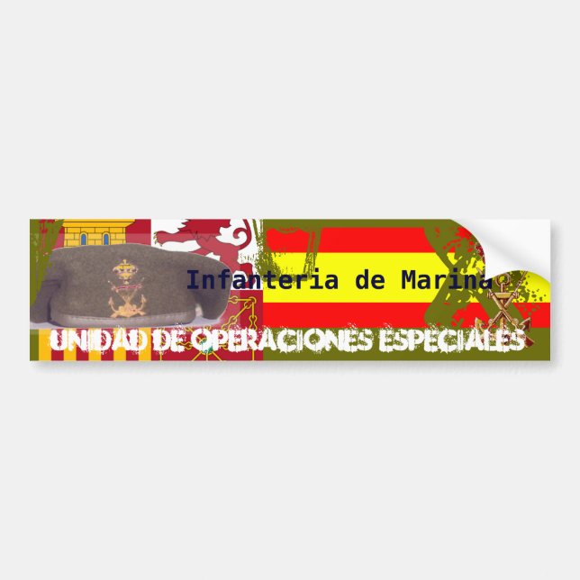 Spanish Royal Marine Commando Bumper Sticker (Front)