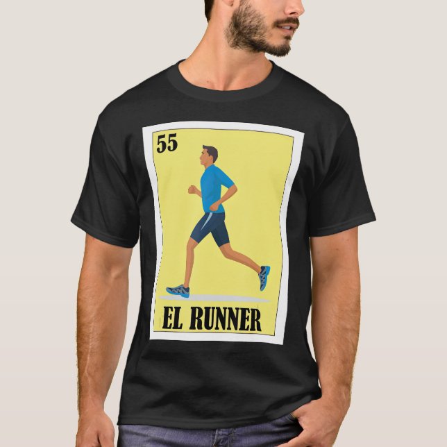 Spanish Running Lottery Gift  Mexican El Runner T-Shirt (Front)
