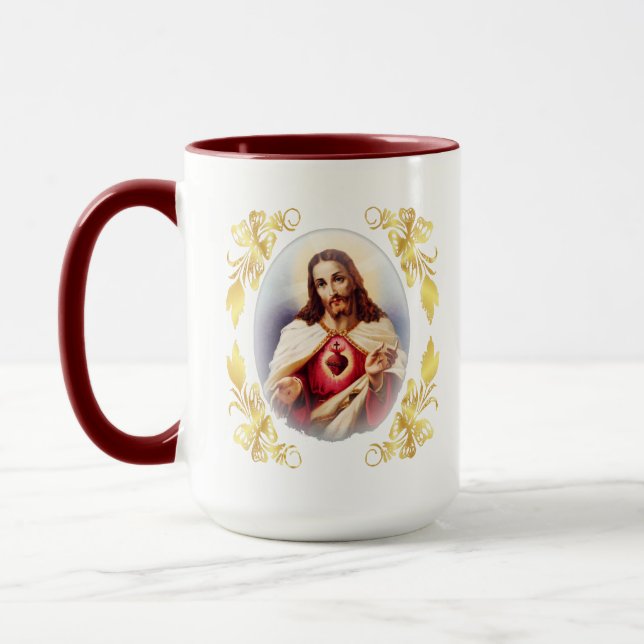 Spanish Sagrado Corazon de Jesus Detente Mug (Left)