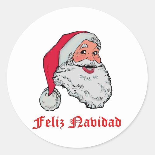 Spanish Santa Claus Classic Round Sticker