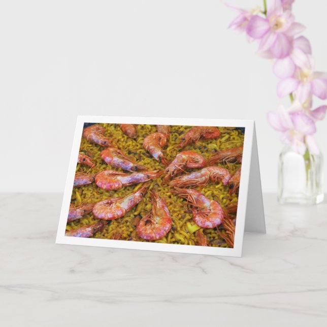 Spanish Seafood Dish Card (Orchid)