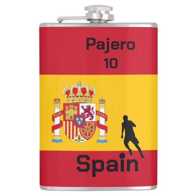 Spanish Soccer, customizable  Flask (Front)