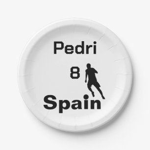 Spanish Soccer, customizable Paper Plates