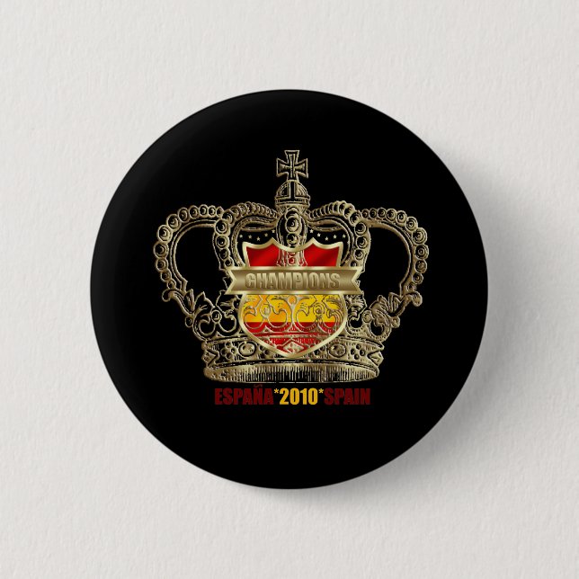 Spanish Soccer kings 2010 World Champions Button (Front)