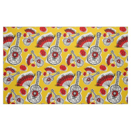 Spanish Souvenirs Big Small fabric large print