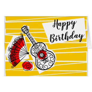 Spanish Souvenirs Birthday Inside Text landscape Cards