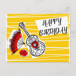 Spanish Souvenirs Birthday postcard landscape