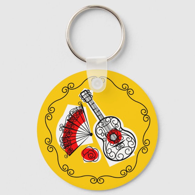 Spanish Souvenirs Border keychain (Front)
