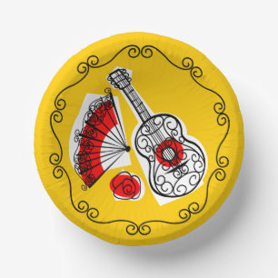 Spanish Souvenirs Border Paper Bowls