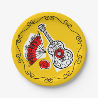 Spanish Souvenirs Border Paper Plates