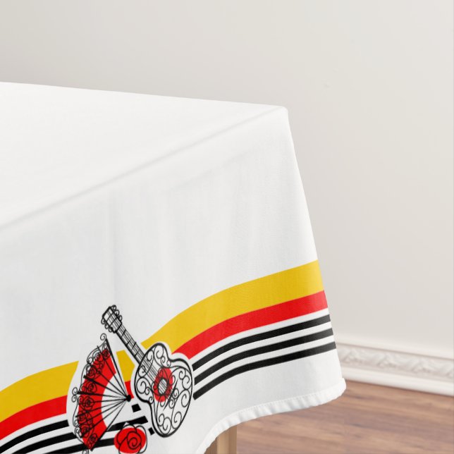 Spanish Souvenirs Classic Stripe 52 x 70 Tablecloth (In Situ)