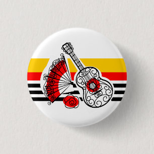 Spanish Souvenirs Classic Stripe button round