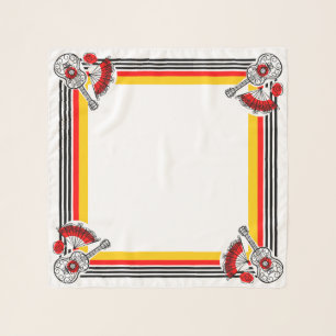 Spanish Souvenirs Classic Stripe Corners chiffon Scarf