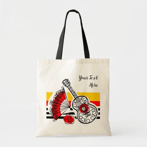 Spanish Souvenirs Classic Stripe Text tote