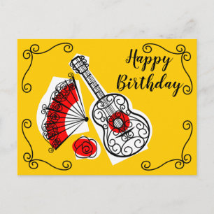 Spanish Souvenirs Corners Birthday landscape Postcard