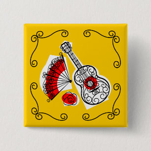 Spanish Souvenirs Corners button square