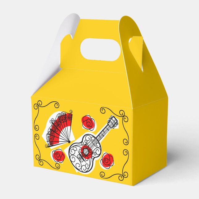 Spanish Souvenirs Corners favor box (Front Side)