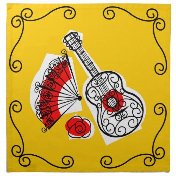 Spanish Souvenirs Corners Napkin by QuirkyChic at Zazzle