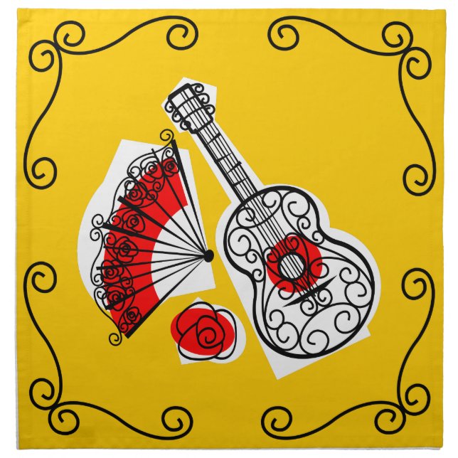 Spanish Souvenirs Corners napkin (Front)
