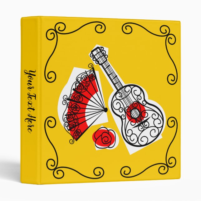 Spanish Souvenirs Corners Text ring binder (Front/Spine)