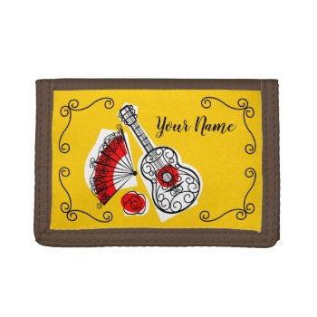 Spanish Souvenirs Corners Text Wallet by QuirkyChic at Zazzle