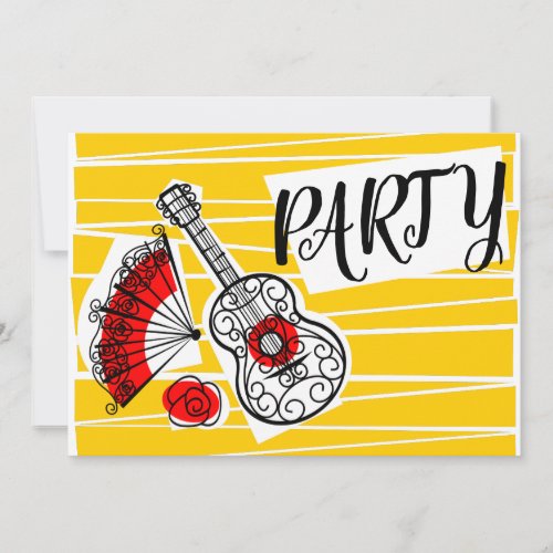 Spanish Souvenirs Group Party invitation