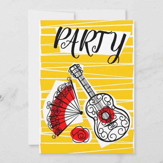 Spanish Souvenirs Group Party invitation vertical (Front)