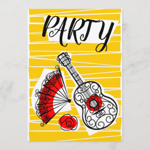 Spanish Souvenirs Group Party invitation vertical