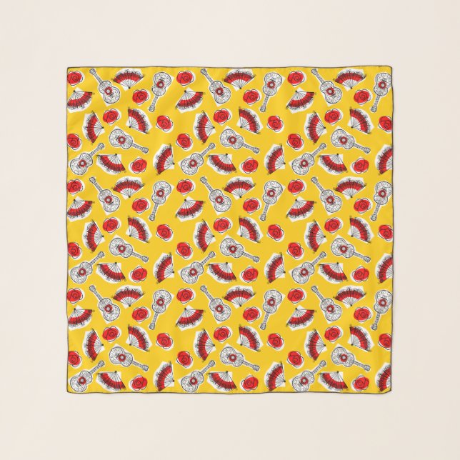 Spanish Souvenirs Multi scarf chiffon (Front)