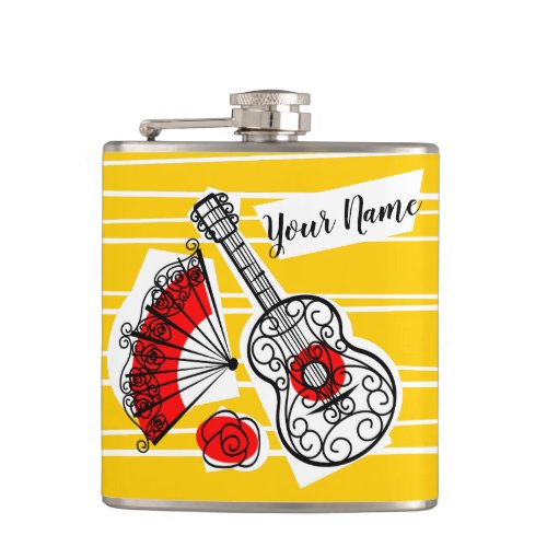 Spanish Souvenirs Name flask