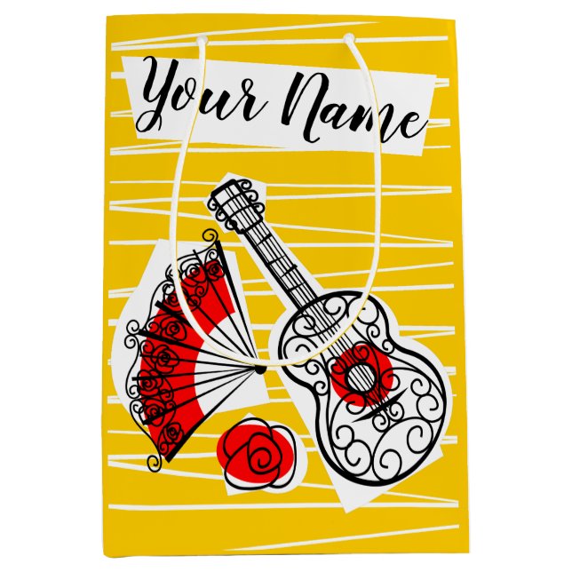 Spanish Souvenirs Name medium Gift Bag (Front)