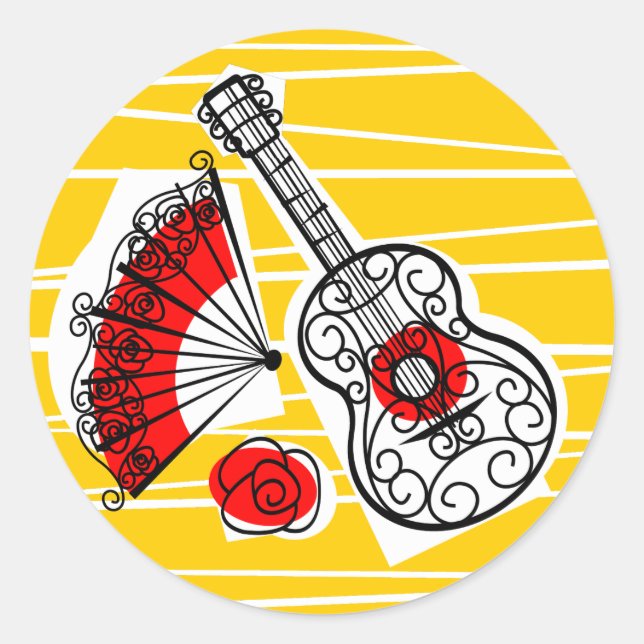 Spanish Souvenirs sticker round (Front)
