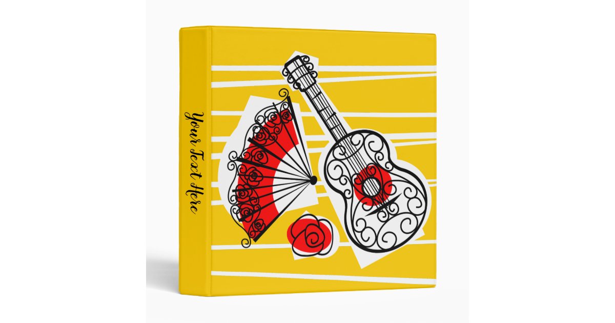 Spanish Souvenirs Text ring binder