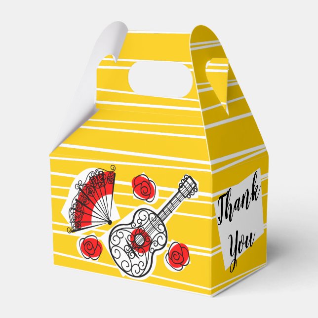 Spanish Souvenirs Thank You favor box (Front Side)