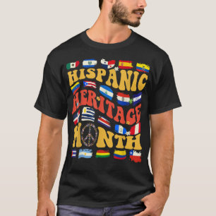 Spanish speaking countries flags hispanic heritage T-Shirt