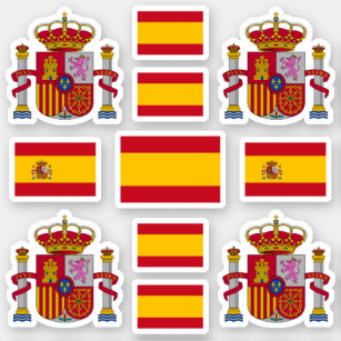 Spanish state symbols / coat of arms and flag sticker
