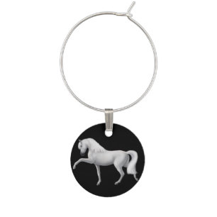 Spanish Step Andalusian Horse Wine Glass Charm