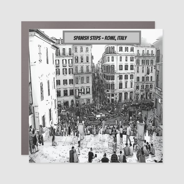 Spanish Steps Rome, Italy  Car Magnet (Front)