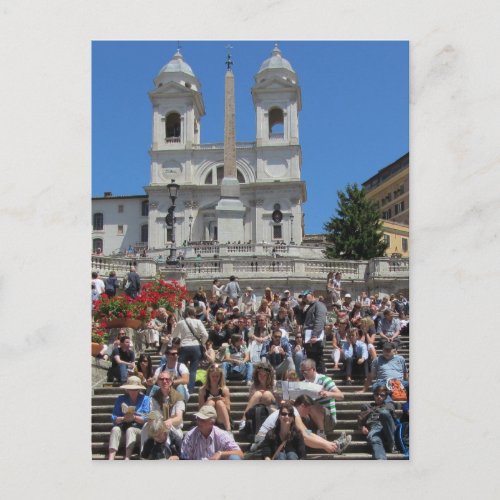 Spanish Steps Rome Italy Postcard