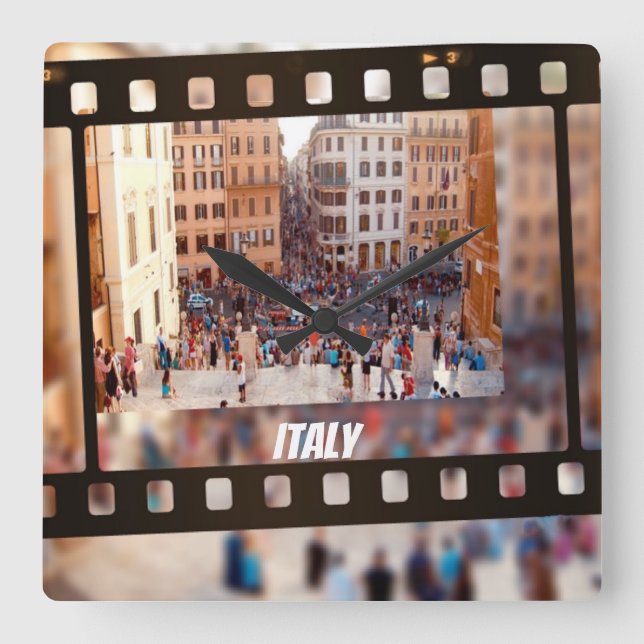 Spanish Steps Rome, Italy  Square Wall Clock (Front)