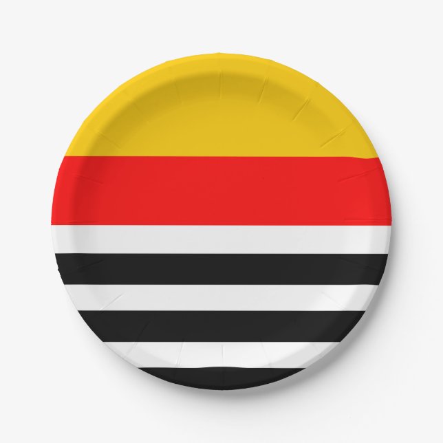 Spanish Stripe Classic round Paper Plates (Front)
