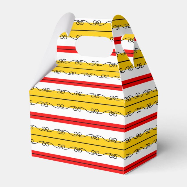 Spanish Stripe Favor Boxes (Front Side)