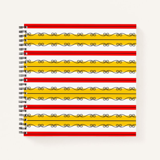 Spanish Stripe notebook square (Front)