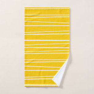 Spanish Stripe Yellow hand towel