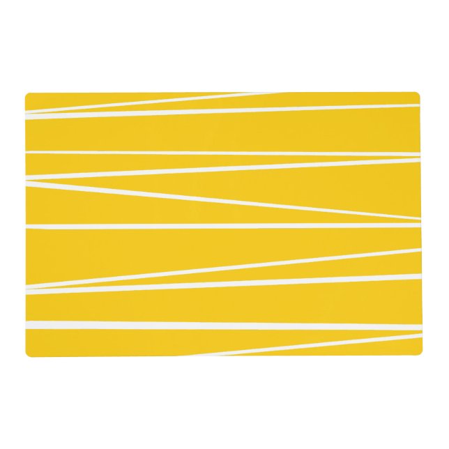Spanish Stripe Yellow laminated Placemat (Front)