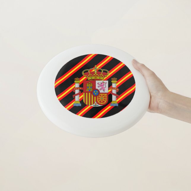 Spanish stripes flag Wham-O frisbee (In Hand)